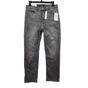 Lauren Ralph Lauren Premier Straight Ankle Jeans Womens 6 Gray Authentic Stretch